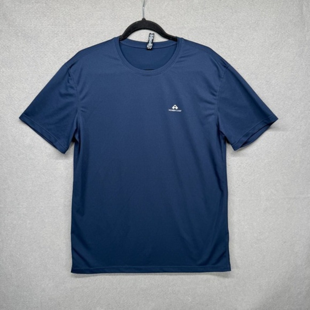 Pioneer Camp Mens Shirt Size M Navy Performance Crew‎ Neck Short Sleeve Hiking